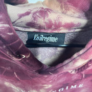 Civil Regime Baroque Marbel Roses Hoodie Burgundy Tie Dye *pre-owned* SIZE S