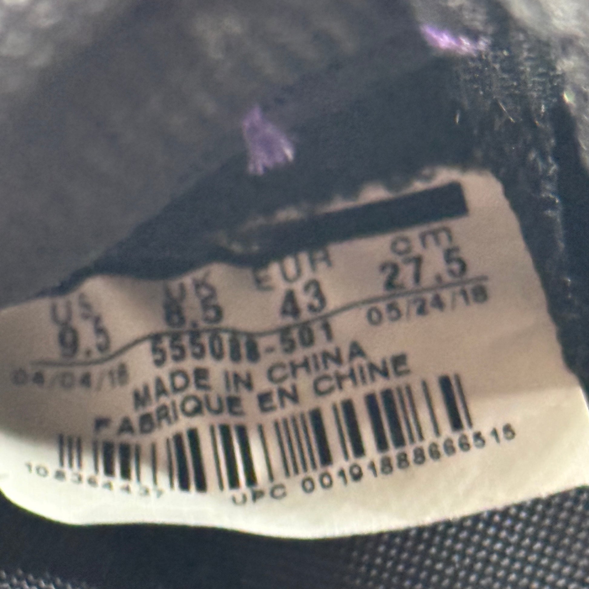 Jordan 1 Retro High Court Purple *pre-owned* SIZE 9.5