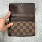 Louis Vuitton Damier Ebene Porte Monnaie Tresor Wallet