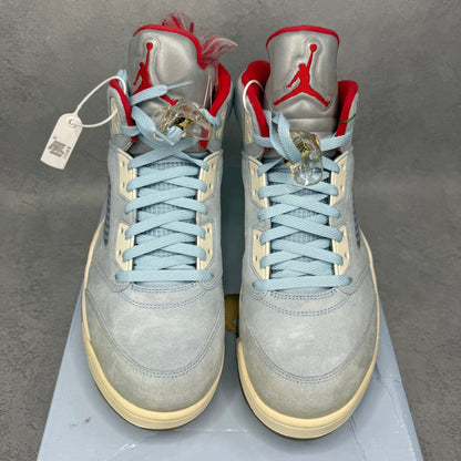 Jordan 5 Retro Trophy Room Ice Blue *yellowed* - Kicks Collective PA - Jordan - CI1899-400 - Men's Shoes - 12M/13.5W - Brand New - Original Box (Damaged)