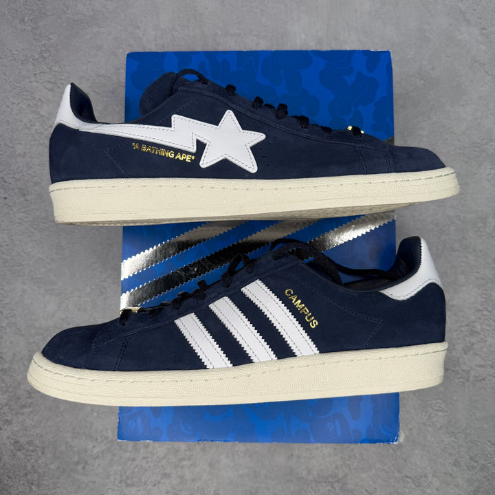 adidas Campus 80s Bape Collegiate Navy *pre-owned* SIZE 10