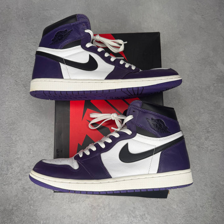 Jordan 1 Retro High Court Purple White pre-owned size 11