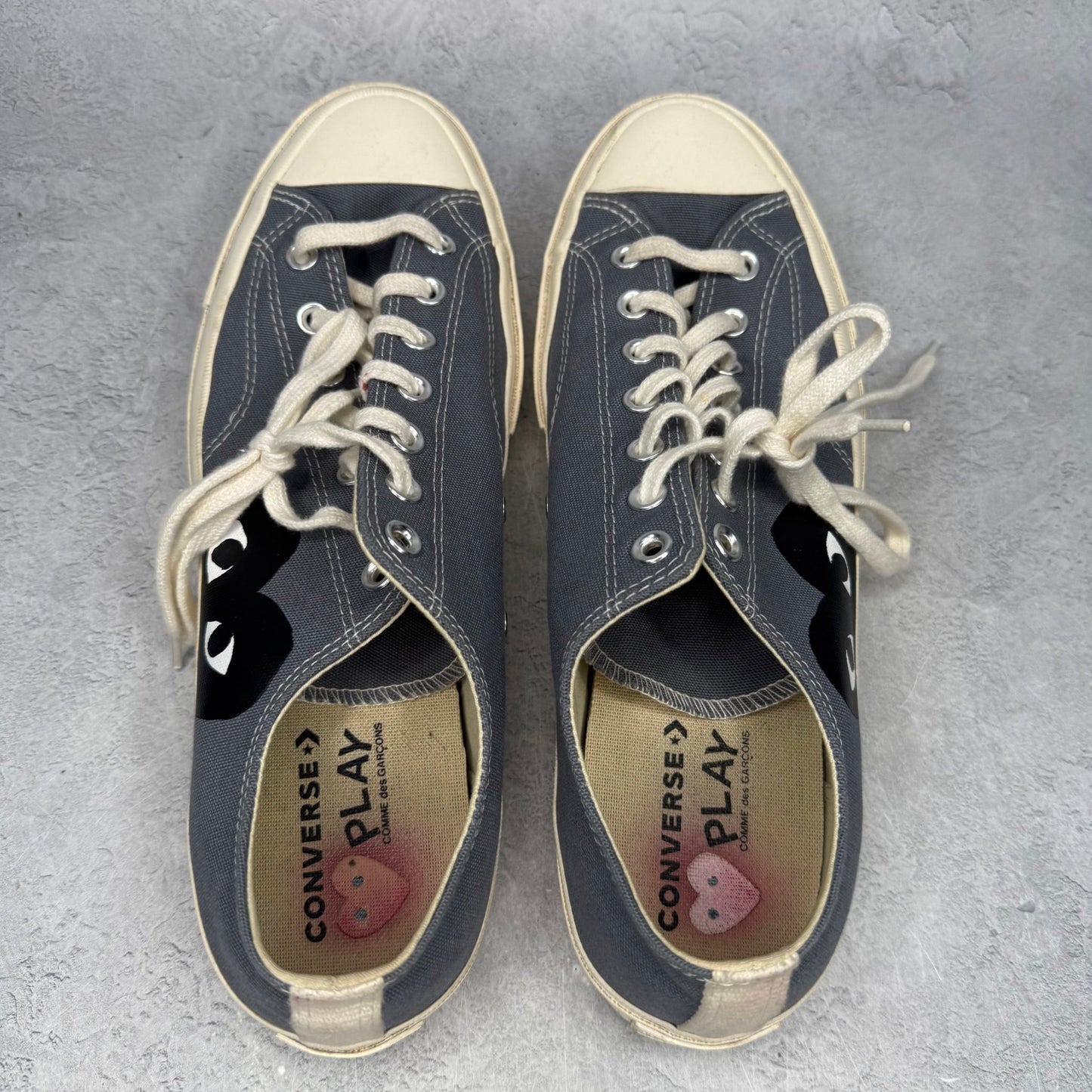 Converse Chuck Taylor All Star 70 Ox Comme des Garcons PLAY Grey *pre - owned* SIZE 12 - Kicks Collective PA - Converse - 171849C/A08797C - Men's Shoes - 12M/13.5W - Pre - Owned - No Box