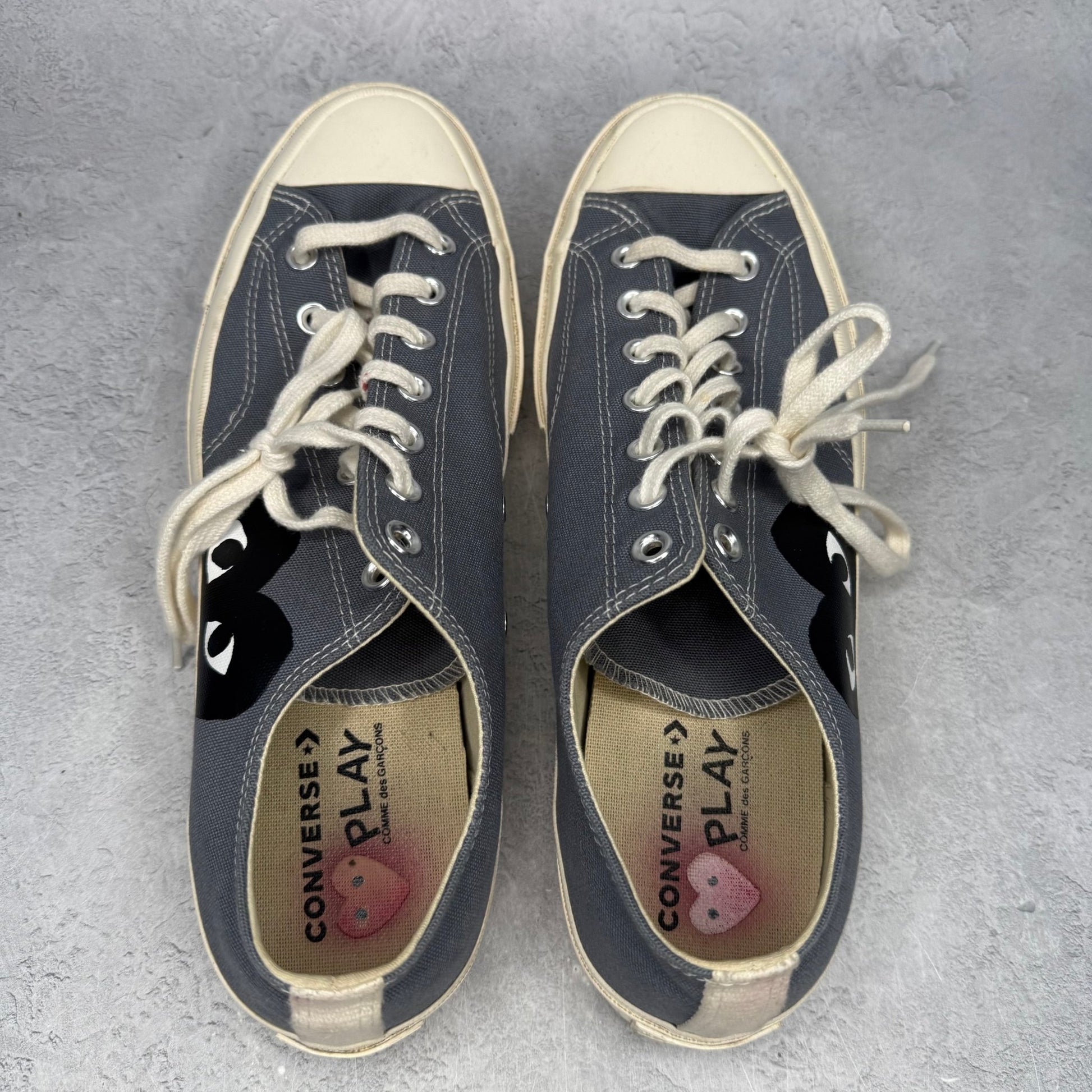 Converse Chuck Taylor All Star 70 Ox Comme des Garcons PLAY Grey *pre - owned* SIZE 12 - Kicks Collective PA - Converse - 171849C/A08797C - Men's Shoes - 12M/13.5W - Pre - Owned - No Box