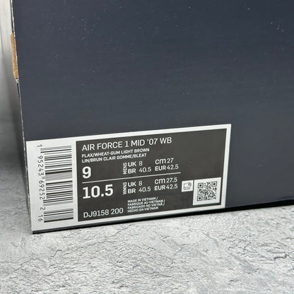 Nike Air Force 1 Mid '07 Flax *pre-owned* SIZE 9