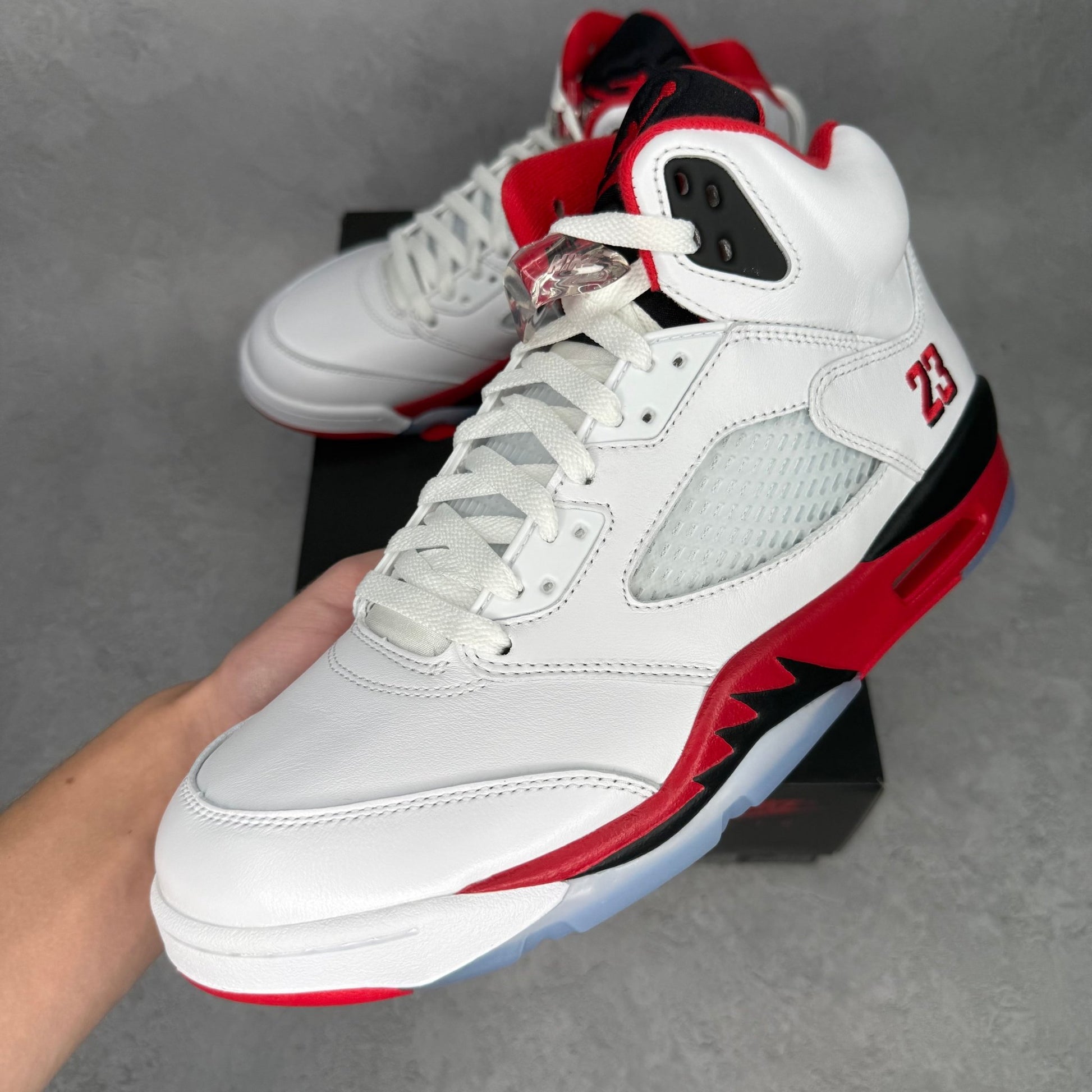 Jordan 5 Retro Fire Red Black Tongue (2025) - Kicks Collective PA - Jordan - HQ7978 - 101 - Men's Shoes - 9.5M/11W - Brand New