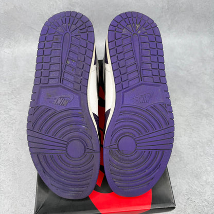 Jordan 1 Retro High Court Purple White *pre-owned* SIZE 9.5