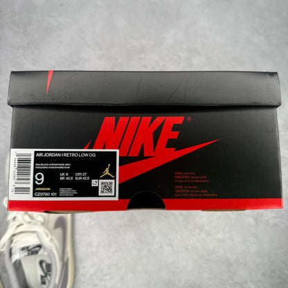 Jordan 1 Retro Low OG Atmosphere Grey *pre-owned* SIZE 9