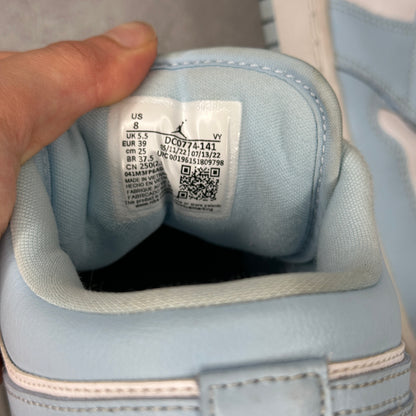 Jordan 1 Low White Ice Blue (Women's) *pre-owned* SIZE 8W/6.5Y