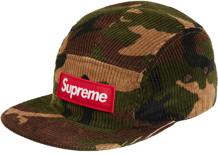 Supreme Camo Corduroy Camp Cap Woodland Camo - Kicks Collective PA - Supreme - SUPREME-53OX80F6 - Apparel - OS - Brand New - No Box