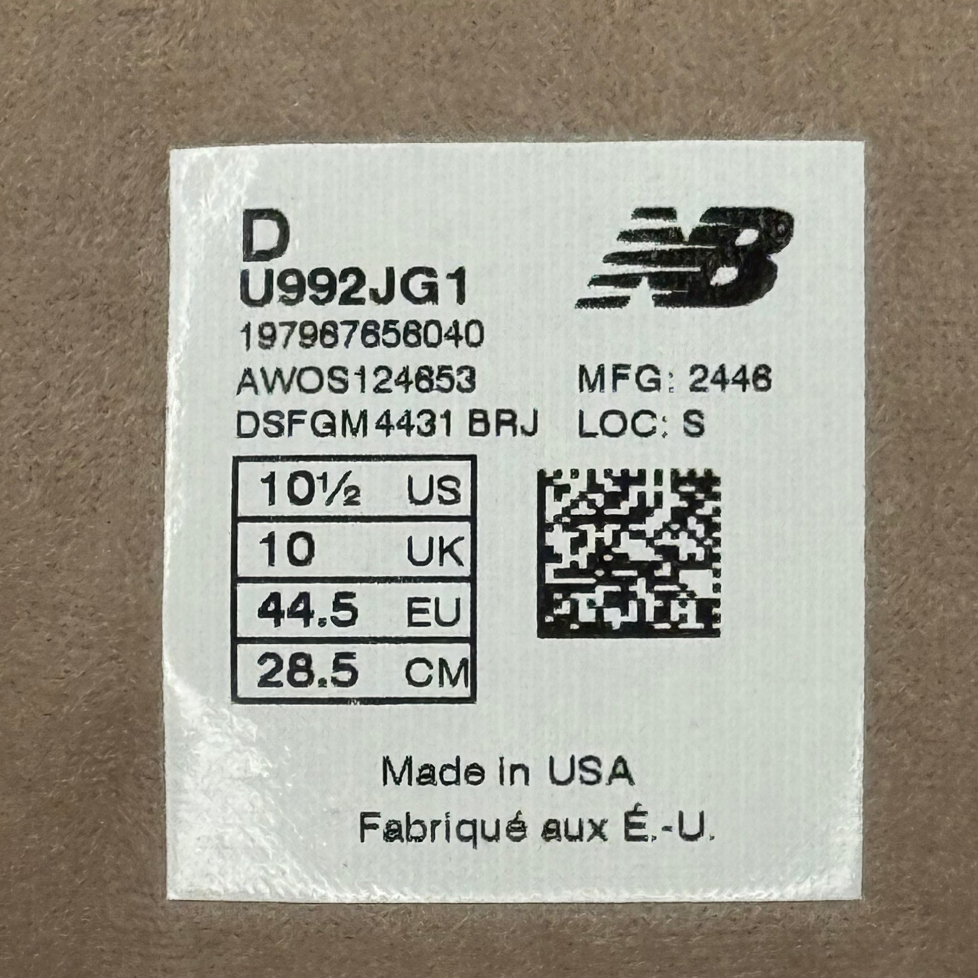 New Balance 992 MiUSA Joe Freshgoods Aged Well