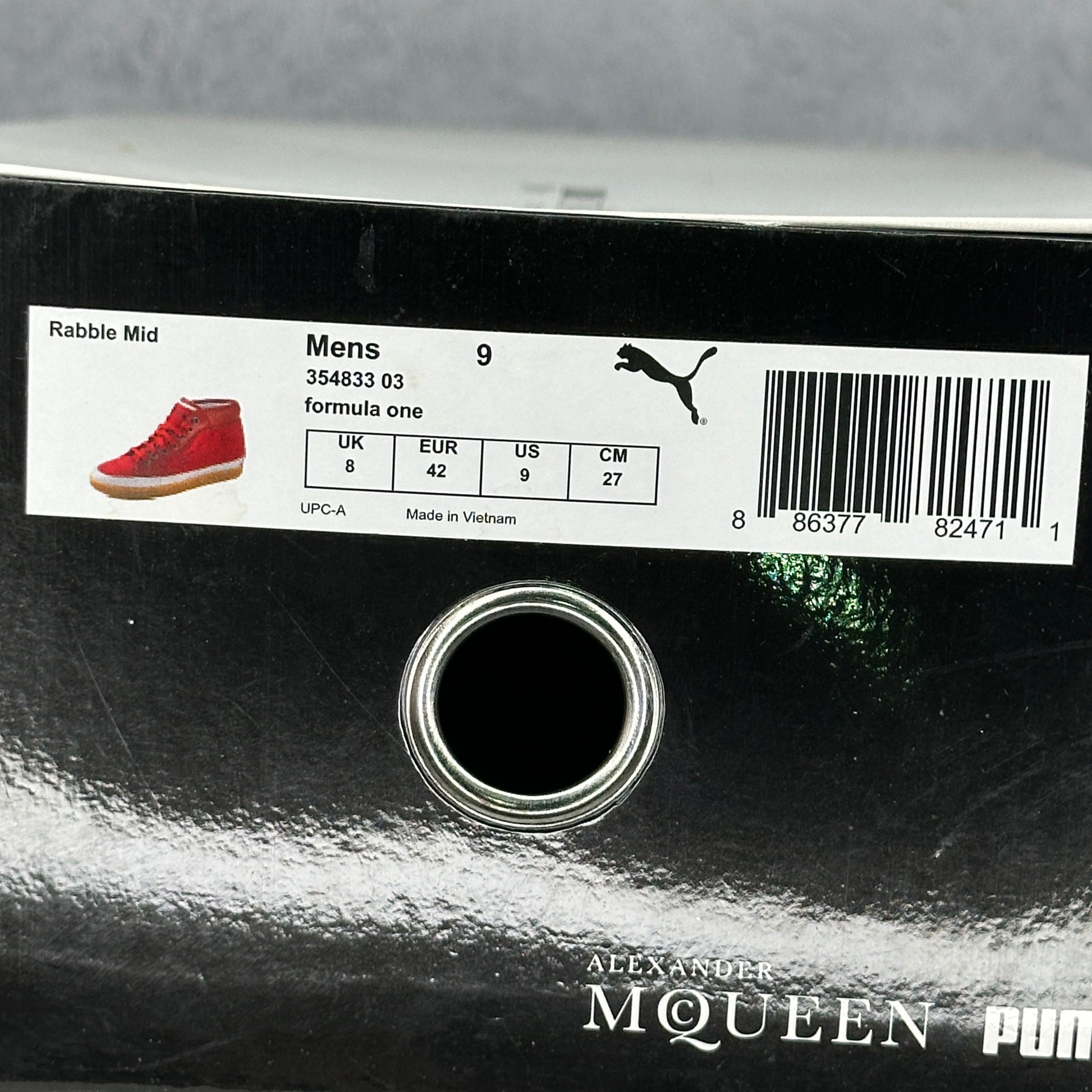 Puma Alexander McQueen Rabble Mid Red *pre-owned* SIZE 9