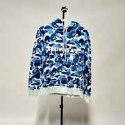 BAPE ABC Camo Pullover Hoodie Blue *pre-owned* SIZE L (shrunken, fits XS) - Kicks Collective PA - BAPE - BAPE-9T9ABH9G - Apparel - XS - Pre-Owned - No Box