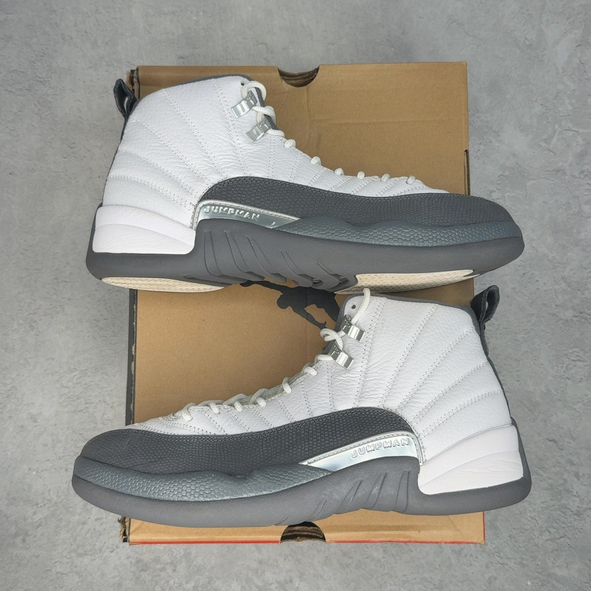 Jordan 12 Retro White Dark Grey - Image 1