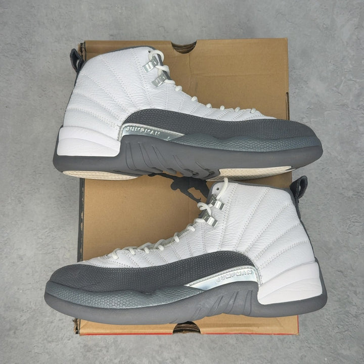 Jordan 12 Retro White Dark Grey - Image 1