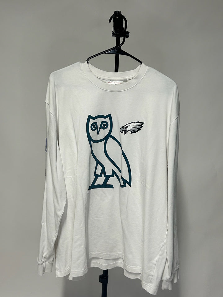 OVO x NFL Philadelphia Eagles White L/S - Kicks Collective PA - OVO - `ovonfl - Apparel - XXL - Brand New - No Box