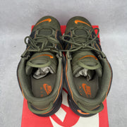 Nike Air More Uptempo 96 Cargo Khaki Alpha Orange *pre-owned* SIZE 9