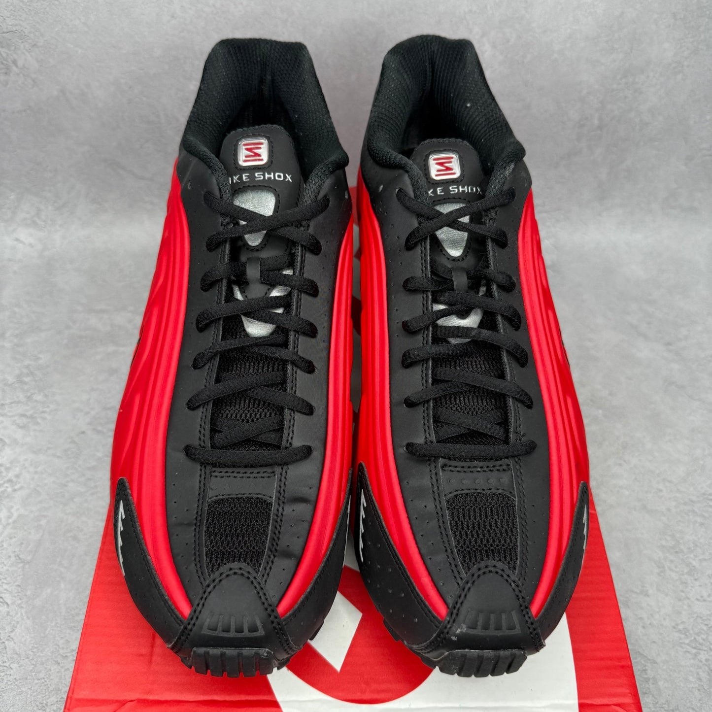 Nike Shox R4 University Red Black Metallic Silver *pre - owned* SIZE 11.5 - Kicks Collective PA - Nike - HQ1988-600 - Men's Shoes - 11.5M/13W - Pre - Owned