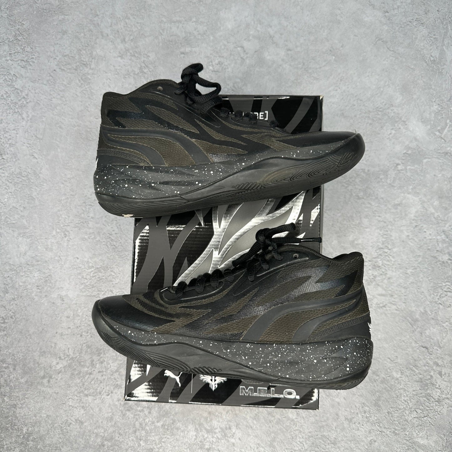 Puma LaMelo Ball MB.02 Black White (GS) *pre - owned* SIZE 5.5Y - Kicks Collective PA - Puma - 379425 - 01 - Men's Shoes - 5.5M/7W - Pre - Owned