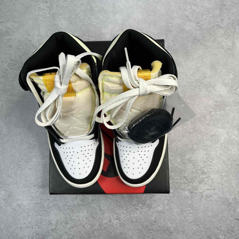 Jordan 1 Retro High White Black Volt University Gold - Kicks Collective PA - ASICS - 555088 - 118 - Men's Shoes - 4M/5.5W - Brand New