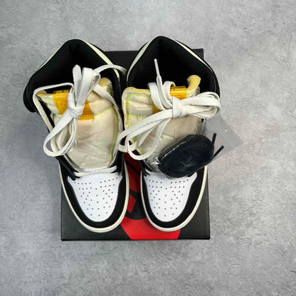 Jordan 1 Retro High White Black Volt University Gold
