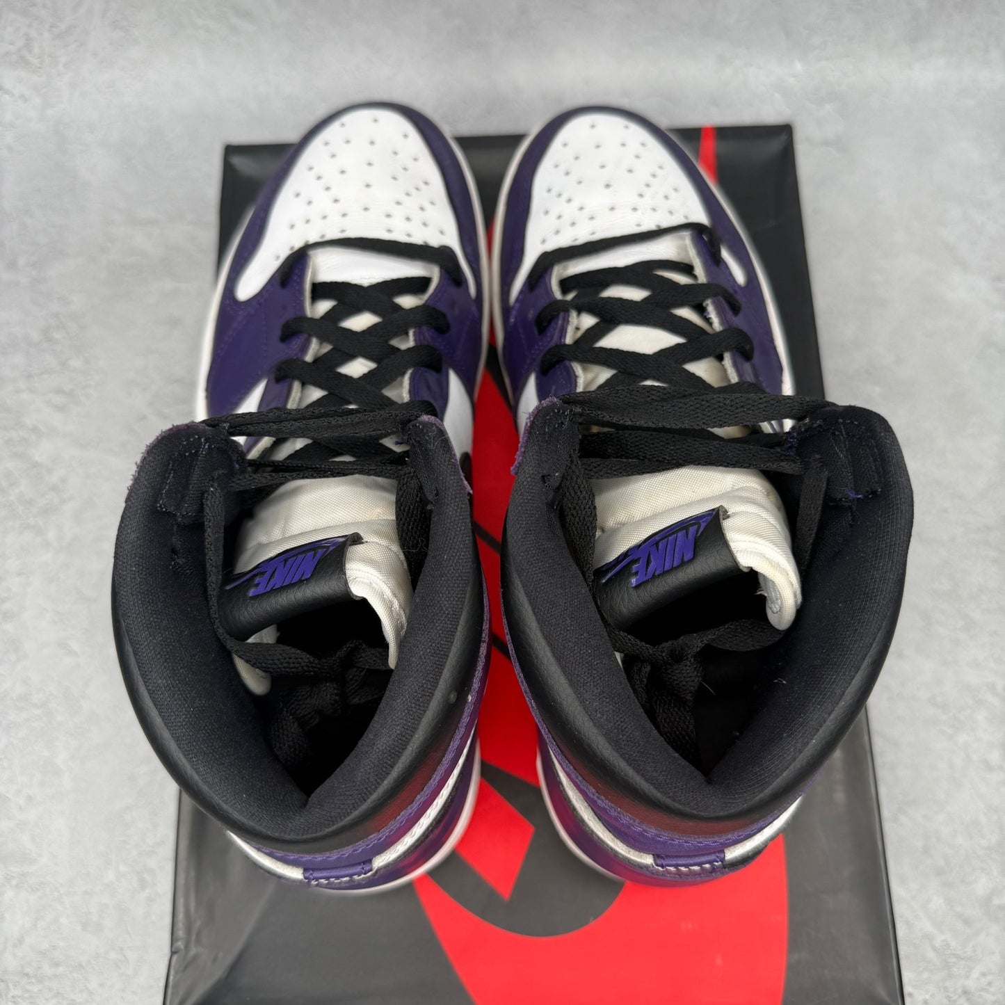 Jordan 1 Retro High Court Purple White *pre - owned* SIZE 10 - Kicks Collective PA - Jordan - 555088-500 - Men's Shoes - 10M/11.5W - Pre - Owned