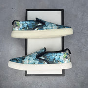 Gucci GG Supreme Canvas Slip-On 'Blue Floral' *pre-owned* SIZE 10