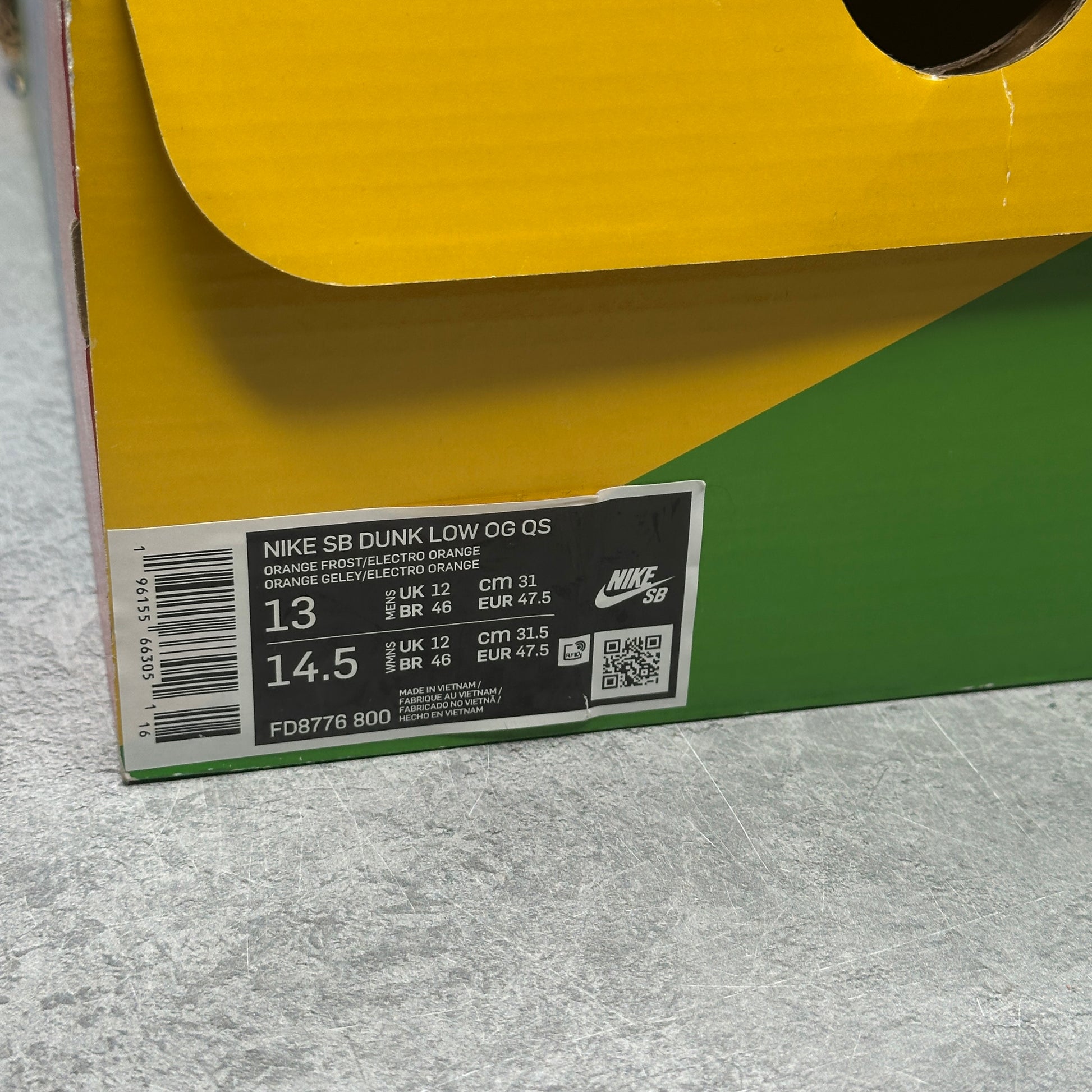 Nike SB Dunk Low Concepts Orange Lobster *pre-owned* SIZE 13