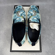 Gucci GG Supreme Canvas Slip-On 'Blue Floral' *pre-owned* SIZE 10
