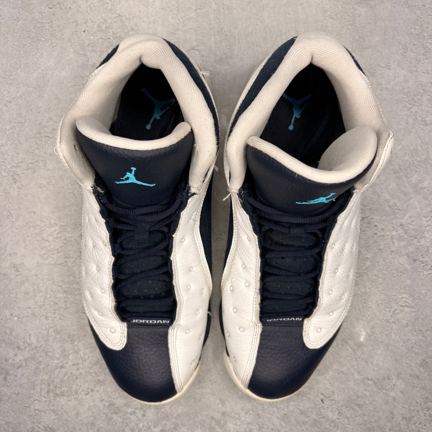 Jordan 13 Retro Obsidian Powder Blue White *pre - owned* SIZE 11 - Kicks Collective PA - Jordan - 414571-144 - Men's Shoes - 11M/12.5W - Pre - Owned - No Box