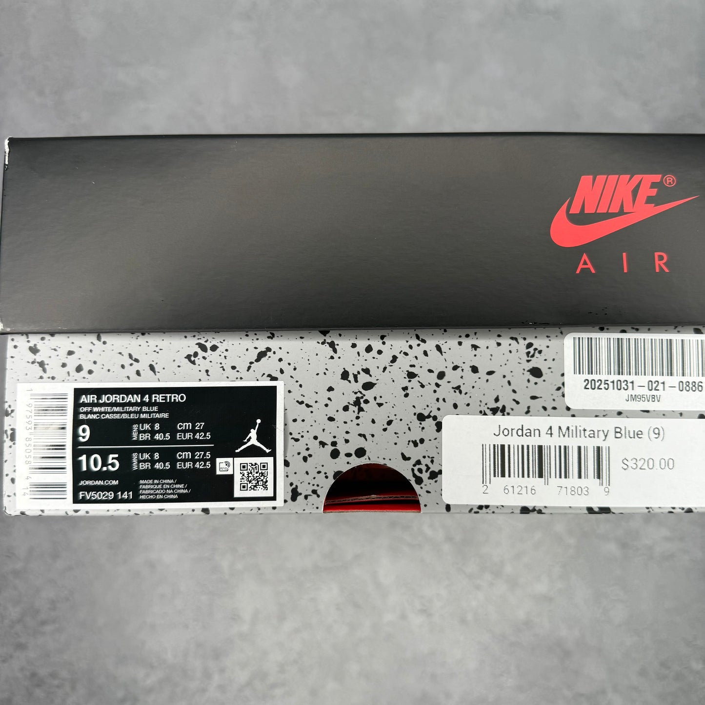 Jordan 4 Retro Military Blue (2024) *pre-owned* SIZE 9