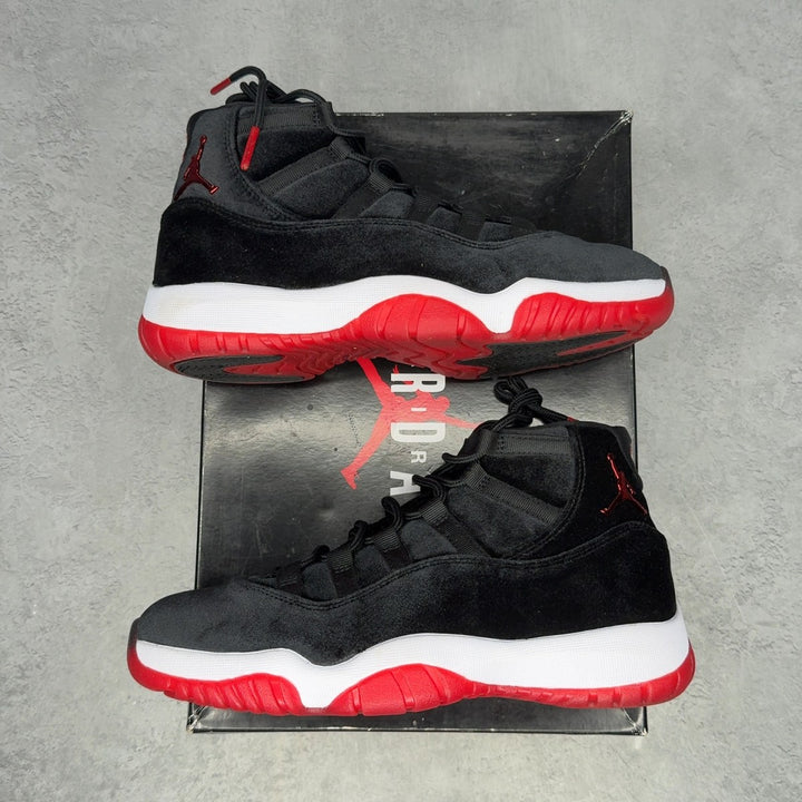 Jordan 11 Retro Bred Velvet (Women's) 8.5W (Pre-Owned) - Kicks Collective PA - Jordan - DB5457-061-8.5W-PO-5 - Pre-Owned Sneakers - 8.5W