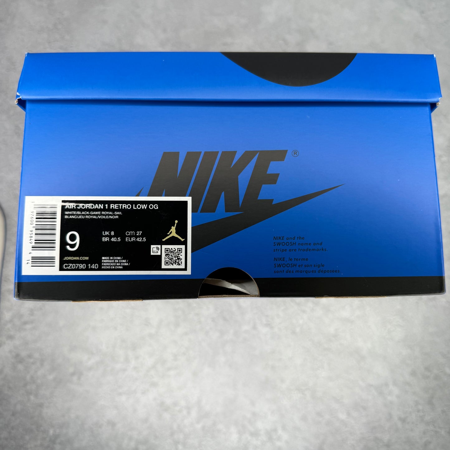 Jordan 1 Retro Low OG Game Royal *pre-owned* SIZE 9