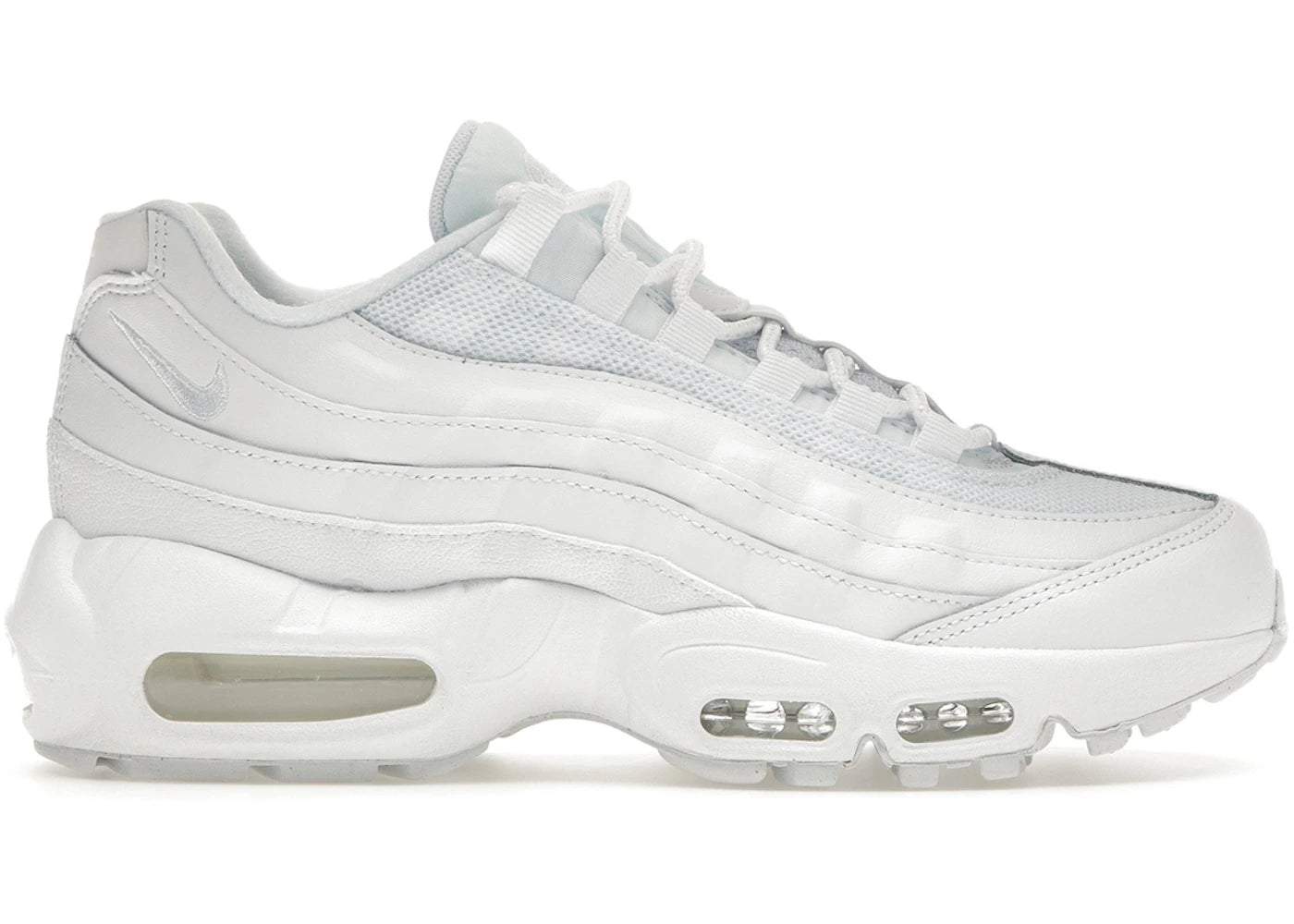 Nike Air Max 95 Recraft Triple White (GS) *pre - owned* SIZE 7Y - Kicks Collective PA - Nike - CJ3906 - 100 - Kid's Shoes - 7Y - Pre - Owned
