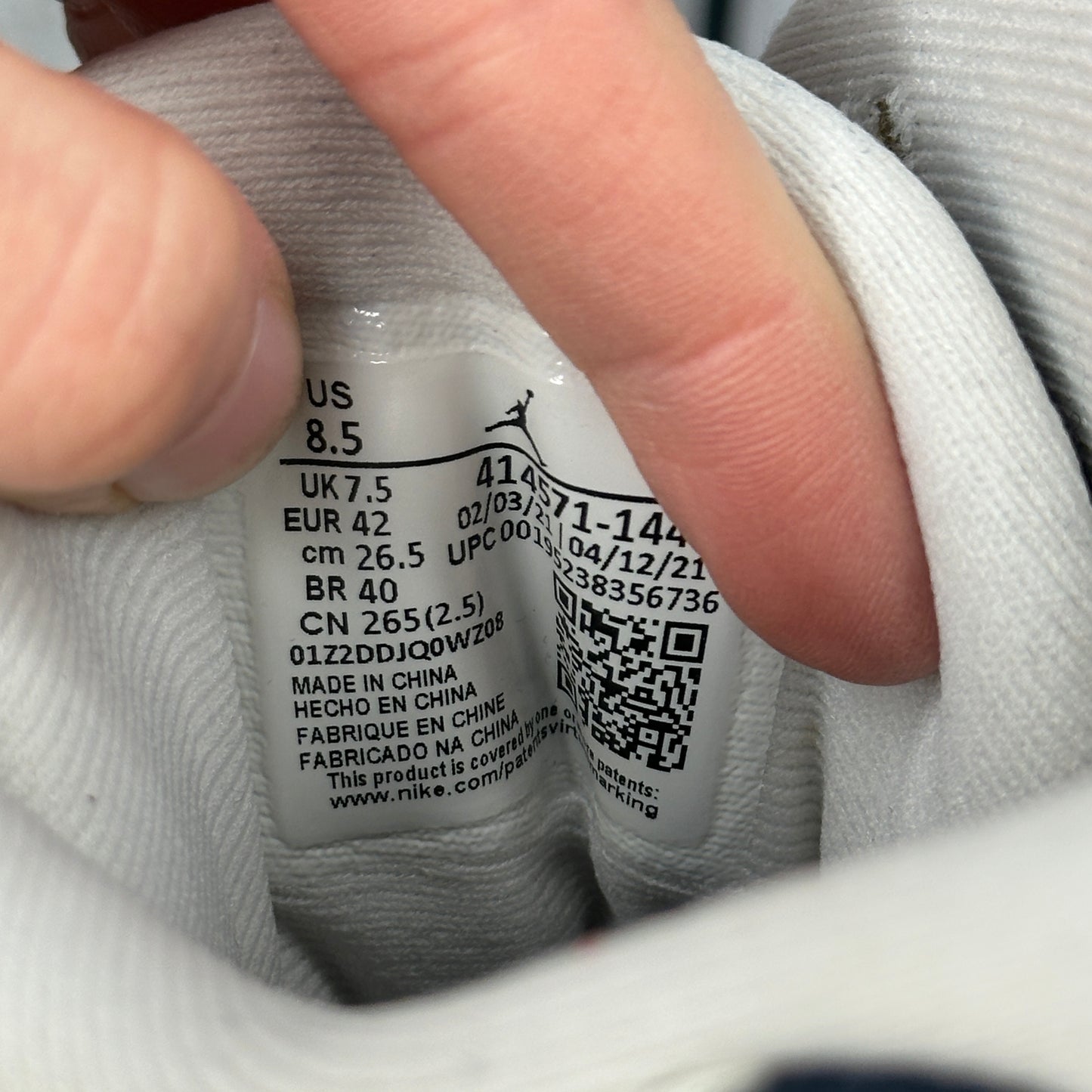 Jordan 13 Retro Obsidian Powder Blue White *pre-owned* SIZE 8.5