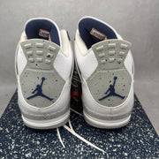 Jordan 4 Retro Midnight Navy FACTORY FLAW UPSIDE DOWN SWOOSH