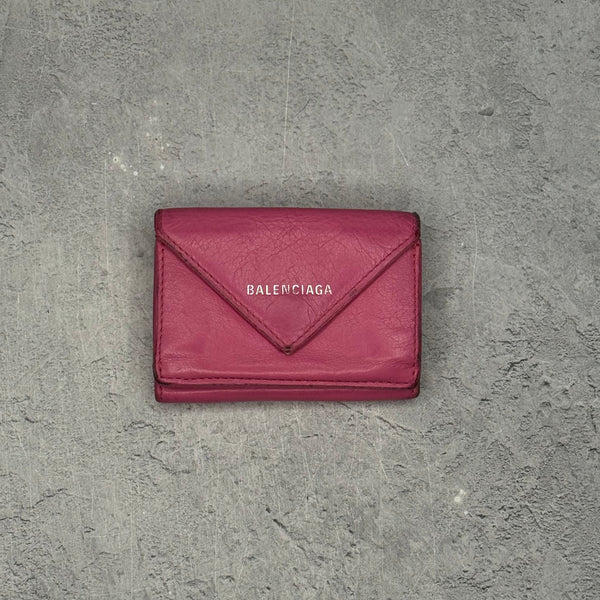 Balenciaga Papier Wallet Mini Rose Magenta *pre-owned*