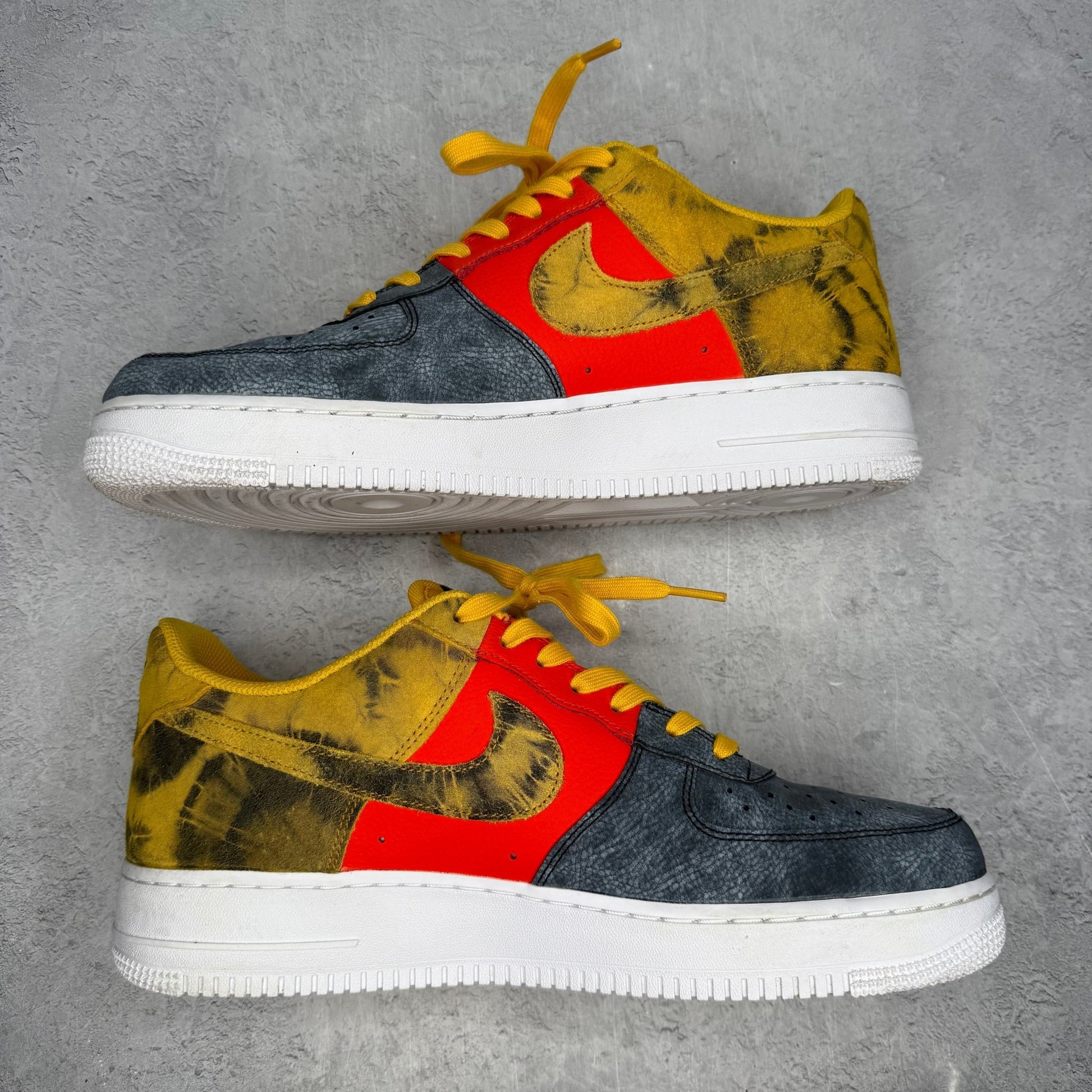 Nike Air Force 1 Low Tie Dye Dark Sulphur *pre - owned* SIZE 11 - Kicks Collective PA - Nike - CZ0337-700 - Men's Shoes - 11M/12.5W - Pre - Owned - No Box