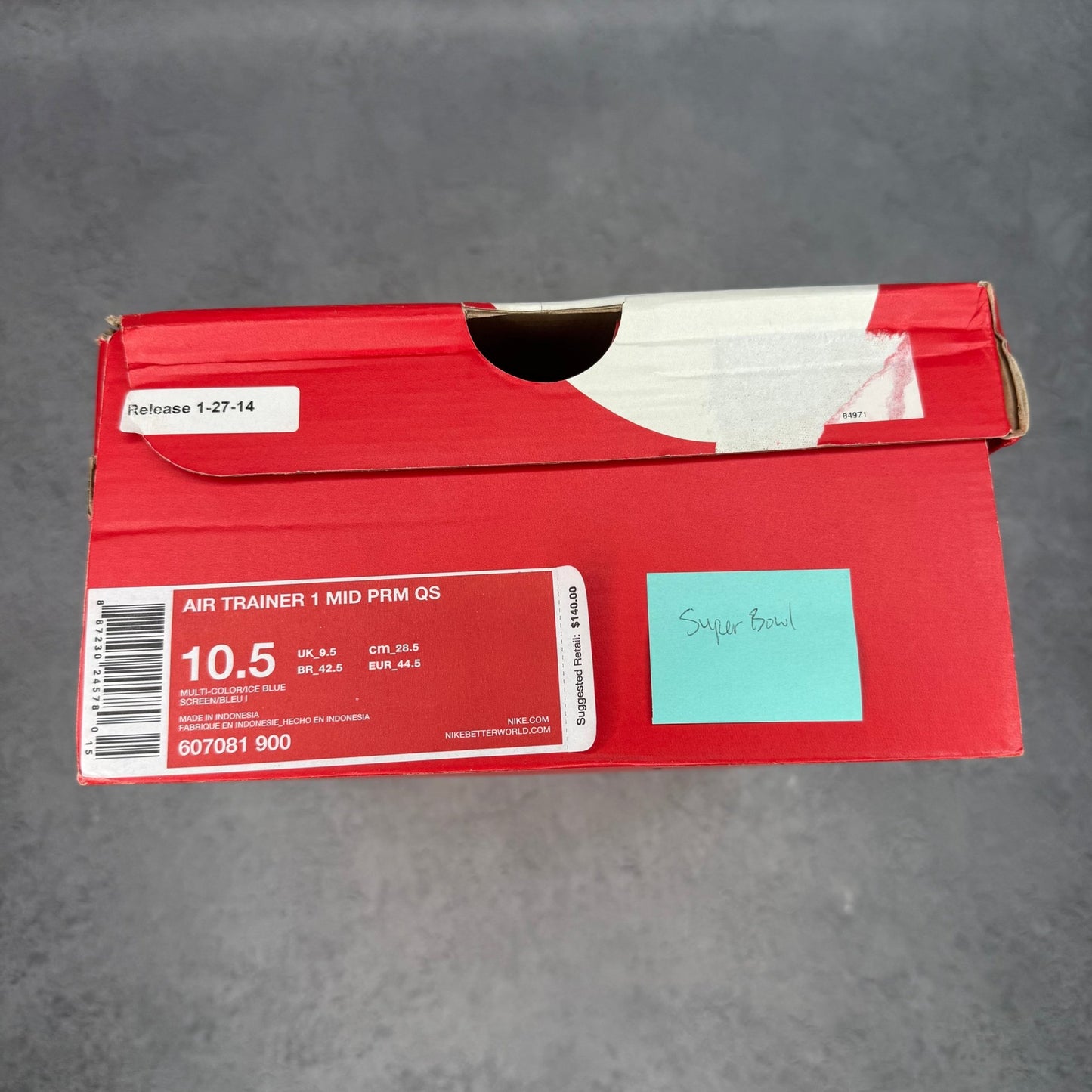 Nike Air Trainer 1 Super Bowl Hologram *pre - owned* SIZE 10.5 - Kicks Collective PA - Nike - 607081-900 - Men's Shoes - 10.5M/12W - Pre - Owned