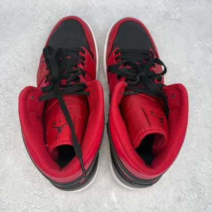 Jordan 1 Mid Reverse Bred (2021) *pre - owned* SIZE 10.5 - Kicks Collective PA - Jordan - 554724-660 - Men's Shoes - 10.5M/12W - Pre - Owned - No Box