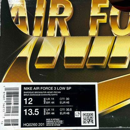 Nike Air Force 3 Low SP Nigo Baroque Brown