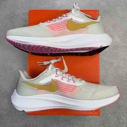 Nike Pegasus 39 White Wheat Gold Pink (Women's)