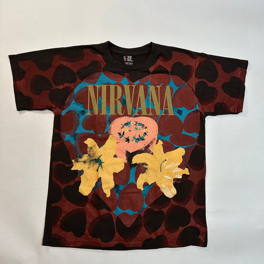 Heart Shaped Nirvana Tee Reprint on Vintage Tee *pre-owned*