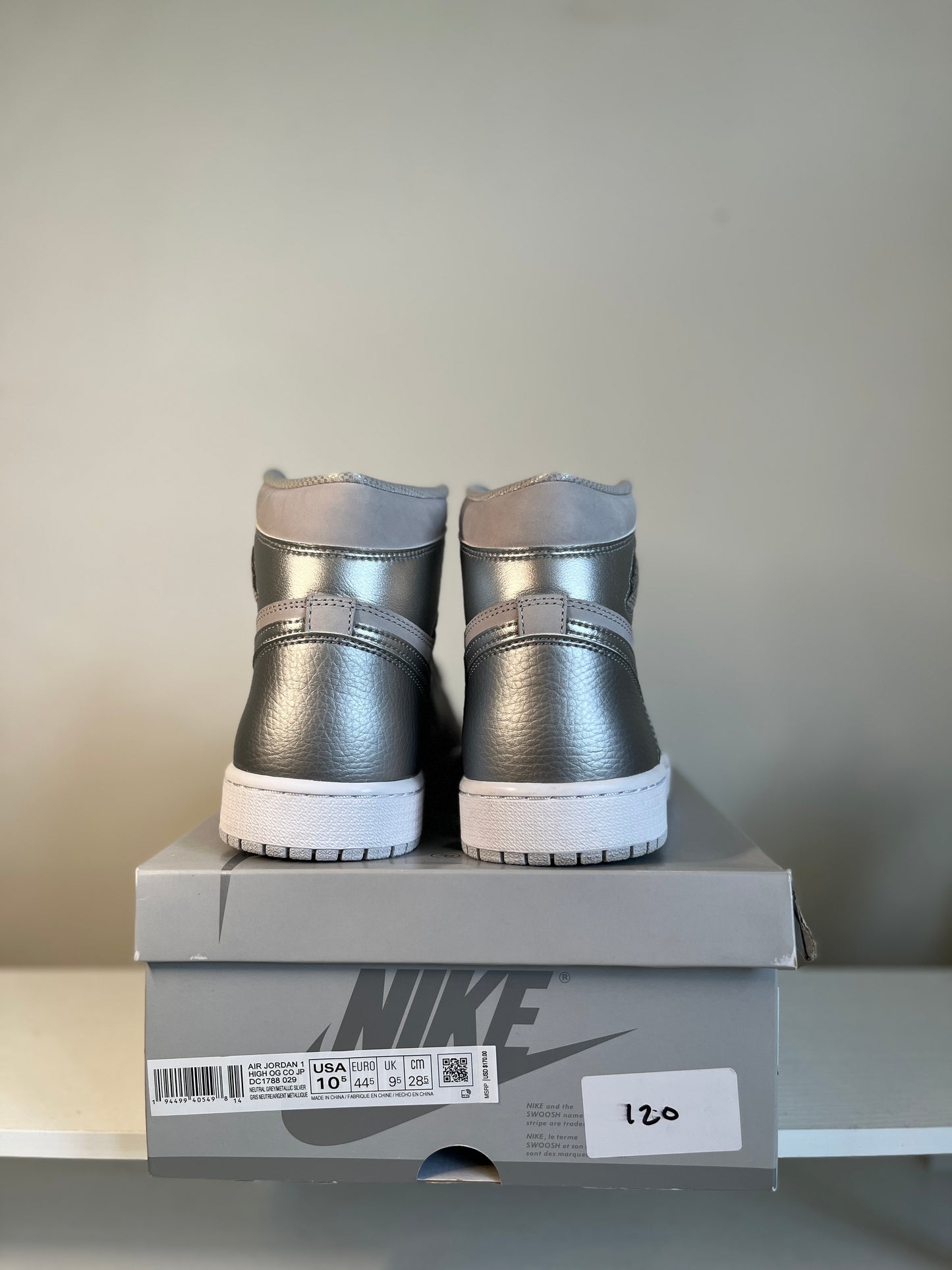 Jordan 1 Retro High CO.JP Neutral Grey (2020) *pre owned* (SIZE 10.5)