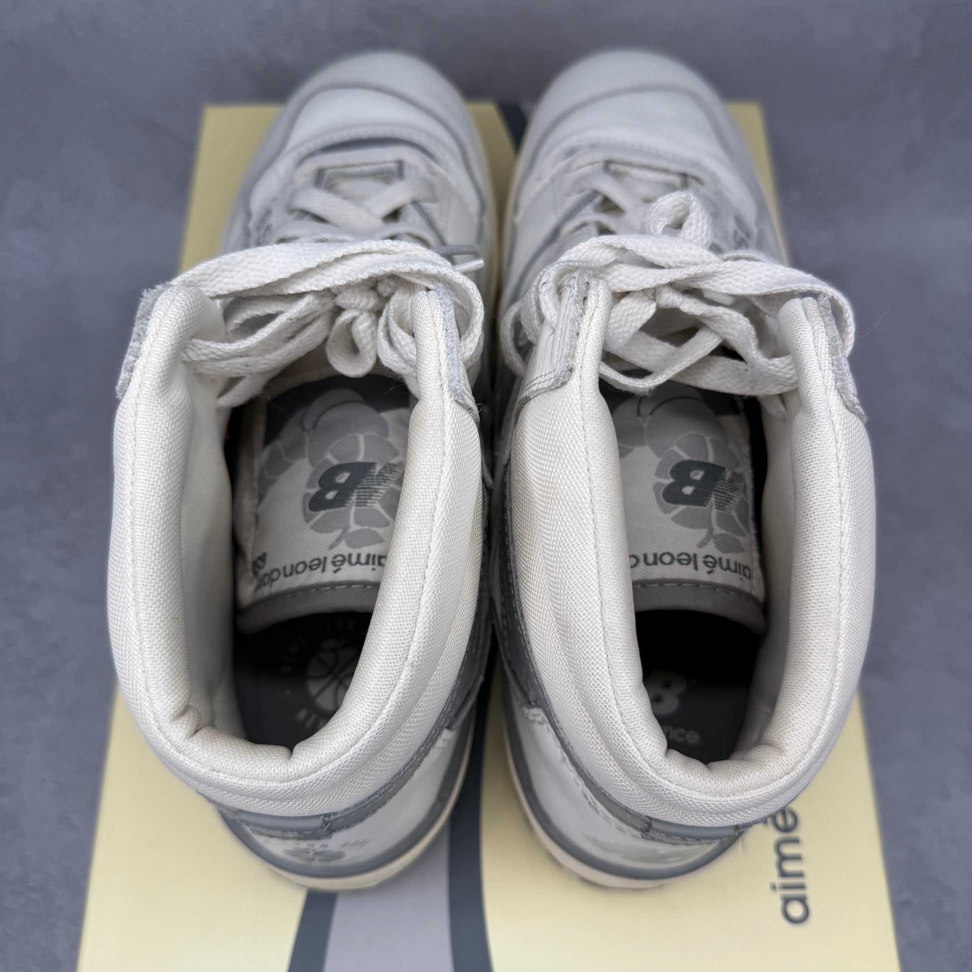 New Balance 650R Aime Leon Dore White Grey *pre-owned* SIZE 10.5