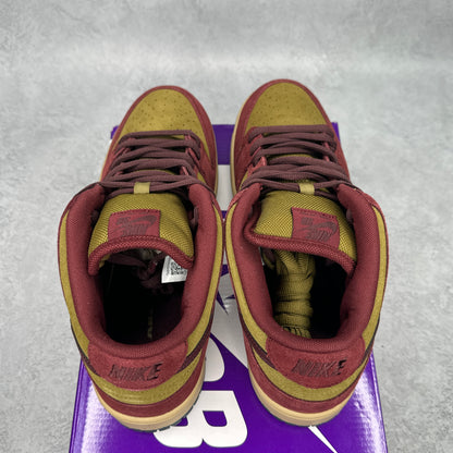 Nike SB Dunk Low Dark Team Red Olive Flak