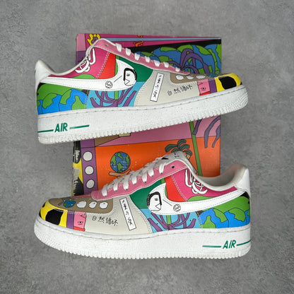 Nike Air Force 1 Flyleather Ruohan Wang *pre - owned* SIZE 9.5 - Kicks Collective PA - Nike - CZ3990-900 - Men's Shoes - 9.5M/11W - Pre - Owned