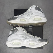Reebok Question Mid 25th Anniversary Silver Toe pre-owned size 10.5