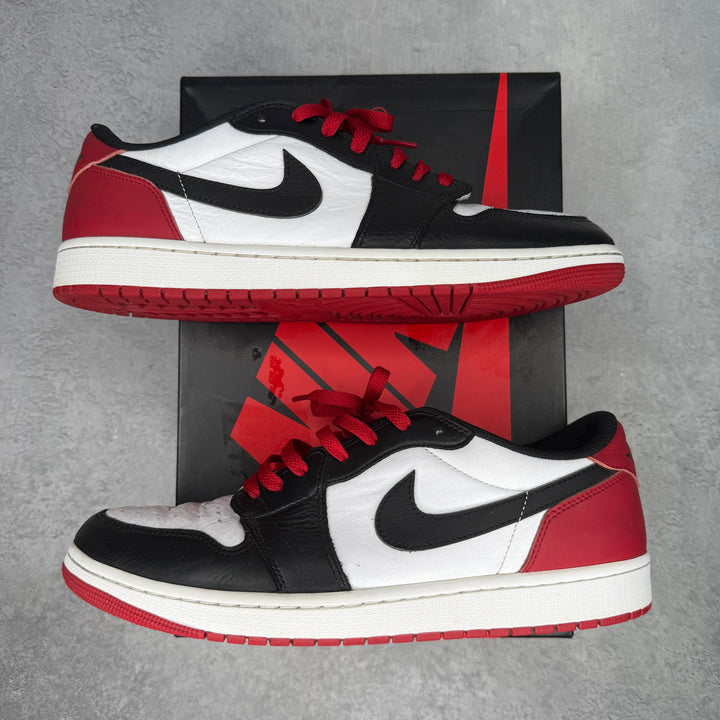 Jordan 1 Retro Low OG Black Toe (2023) pre-owned size 12