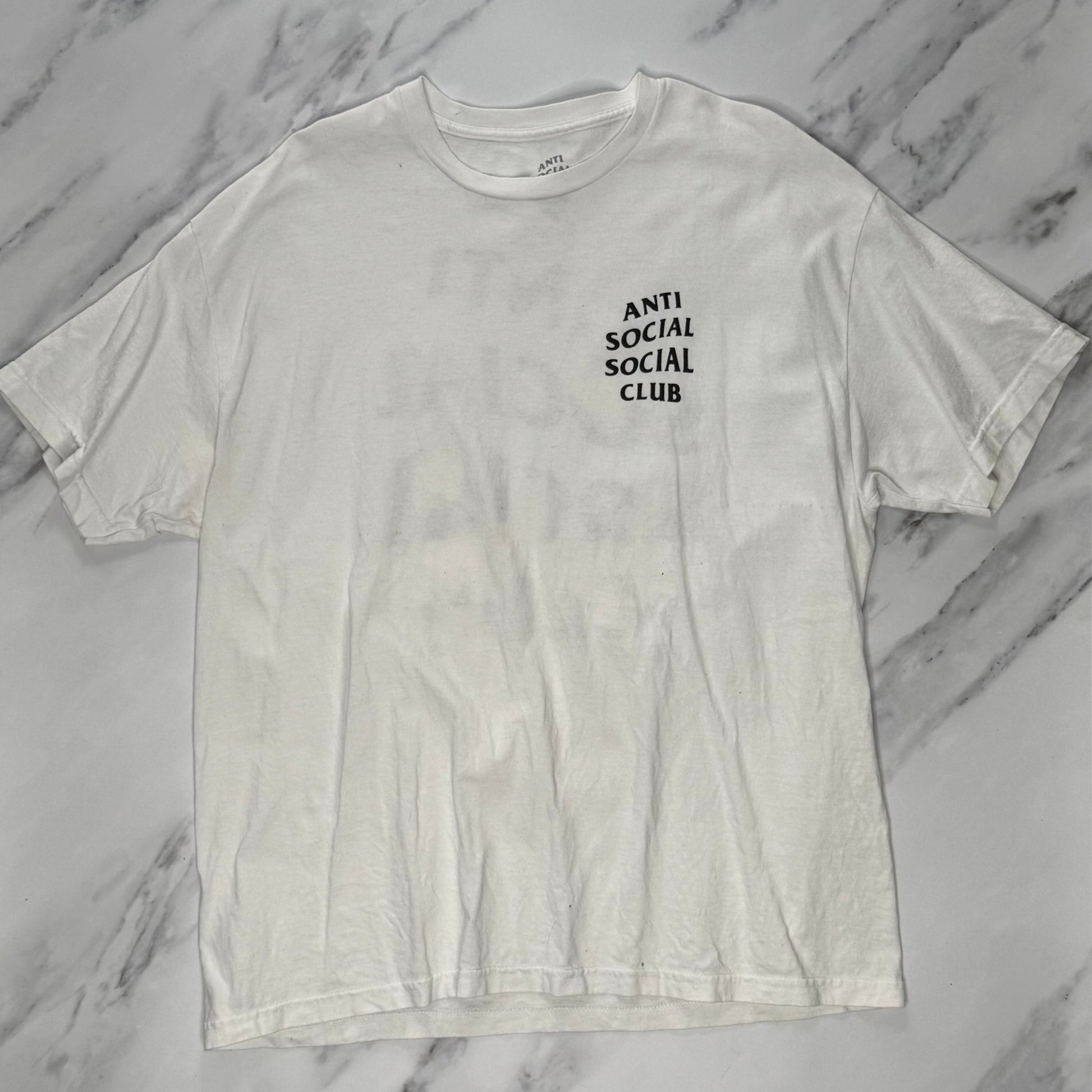 Anti Social Social Club Kkotch Tee White *pre - owned* SIZE XL - Kicks Collective PA - Anti Social Social Club - ANTI-A8RLG8DS - Apparel - XL - Pre - Owned - No Box